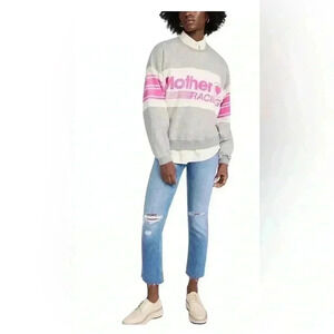 New MOTHER High Waisted Rider Ankle Fray in Wash Party Like A Pirate Size US 25